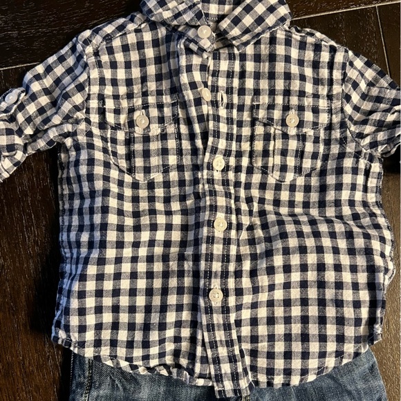 Infant baby 3-6M gap & Janie and Jack brand outfit - button down shirt & jeans - Picture 8 of 10